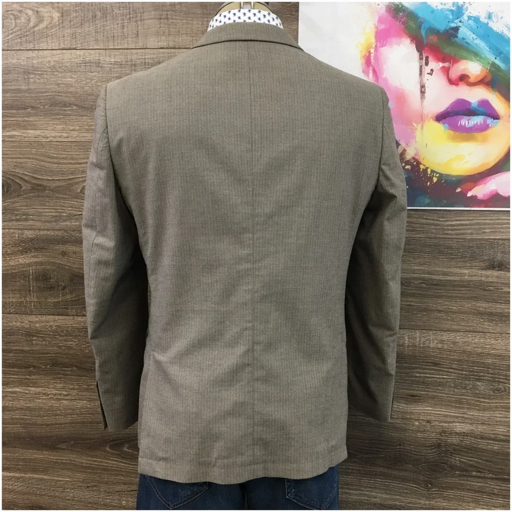 JOHN VARVATOS Mens Blazer‎ Sport Coat Casual Jacket Size 41R Cotton Wool Suit